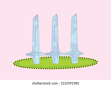 Teen Talwar monument in Clifton, Karachi