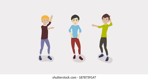 teen years illustration, best friend.cartoon vector.