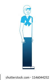 teenage boy standing in casual clothes