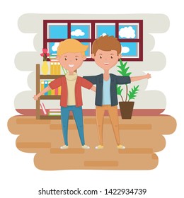 Teenage friends design vector illustration