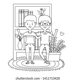 Teenage friends at home design