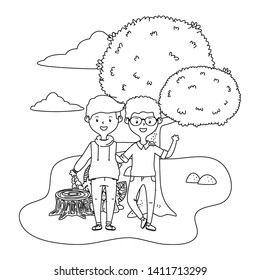 Teenage friends in park design