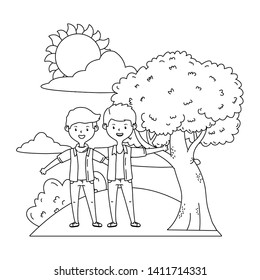 Teenage friends in park design