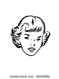 Teenage Girl - Retro Clip Art