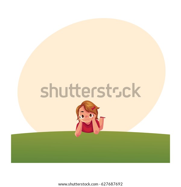 Teenage Girl Short Brown Hair Big Stock Vector Royalty Free