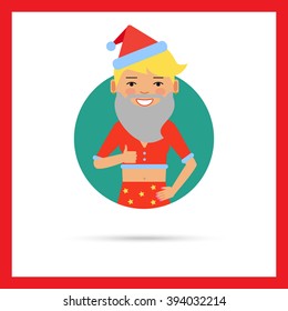 Teenage girl wearing Santa costume