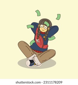 teenage girls wearing glasses with braided hair and carrying skateboards