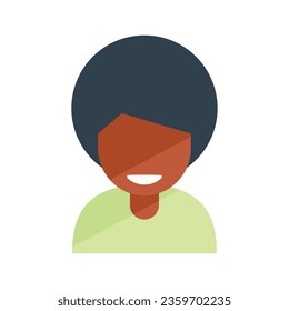 Teenage smiling icon flat vector. Happy person. Friend smile isolated