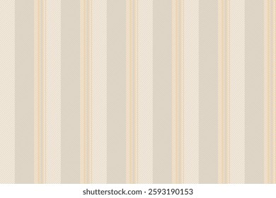 Teenage stripe fabric pattern, marriage lines background vector. Simplicity seamless vertical texture textile in light and amber colors palette.