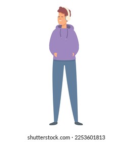 Teenage student icon cartoon vector. Teen friend. Group people