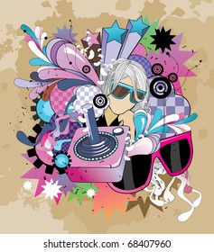 teenager abstract vector