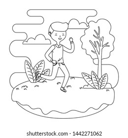 Teenager boy cartoon design vector illustrator