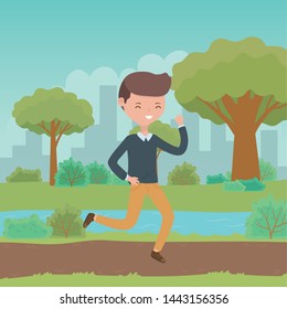 Teenager boy cartoon design vector illustrator