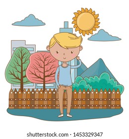 Teenager boy cartoon design vector illustrator