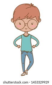 Teenager boy cartoon design vector 