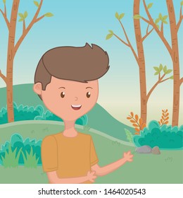 Teenager boy cartoon design vector illustrator