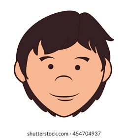 Teenager boy cartoon, isolated flat icon design.