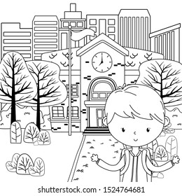 Teenager boy design, person portrait young youth student and teen theme Vector illustration
