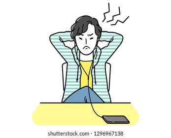teenager boy frustrated