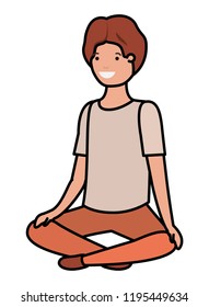 teenager boy sitting avatar character