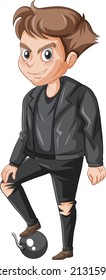 Teenager Boy Standing on White Background illustration
