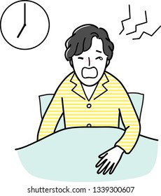 teenager boy wakes up
