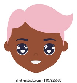 teenager boy young head character