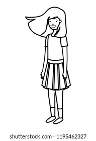 teenager girl avatar character