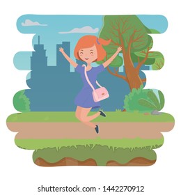 Teenager girl cartoon design vector illustrator
