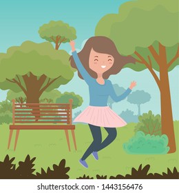 Teenager girl cartoon design vector illustrator