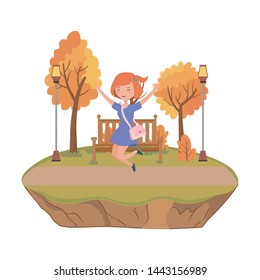 Teenager girl cartoon design vector illustration