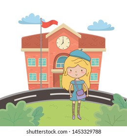 Teenager girl cartoon design vector 