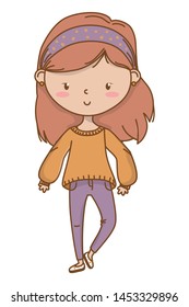 Teenager girl cartoon design vector
