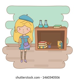 Teenager girl cartoon design vector illustrator