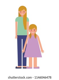 teenager and girl sisters family