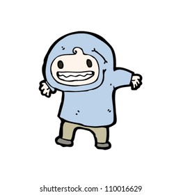 teenager in hooded top