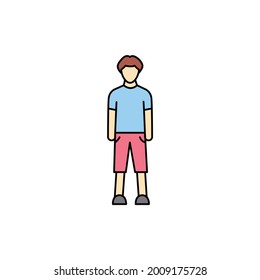 Teenager сolor line icon. Different stages person's life. Pictogram for web page, mobile app, promo. UI UX GUI design element. Editable stroke.