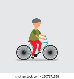 a teenager on a bicycle