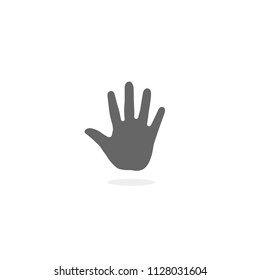 Teenager palm isolated on white background. Simple thenar symbol illustration