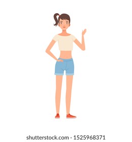 Teenager Pose character Illustration Vector on a white background