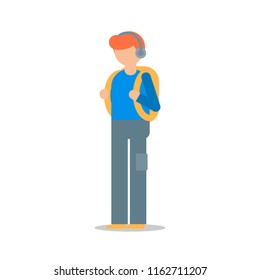 Teenager simple vector character