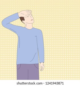 The teenager is unconscious. Vector illustration