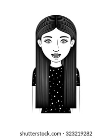 Teenagers concept with people sketch design, vector illustration eps 10