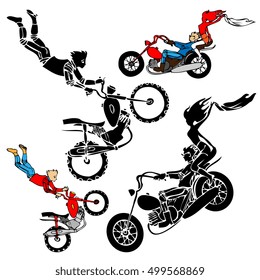 Teens on motorbikes