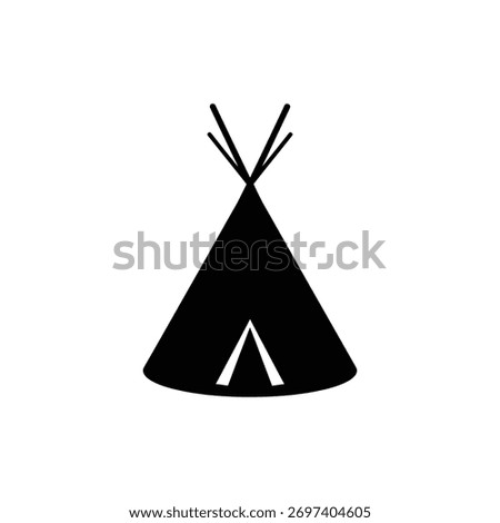Teepee Conical Tent Silhouette Camping Icon
