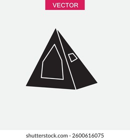 Teepee icon Black , trendy style illustration for web and app..eps