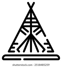 Teepee icon for web, app, infographic, etc