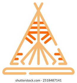 Teepee icon for web, app, infographic, etc