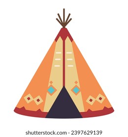 teepee native america isolated illustration