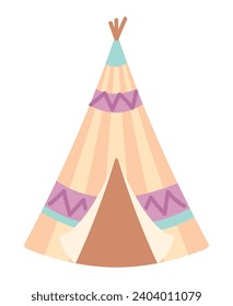 ilustración de un icono de teepee nativa americana